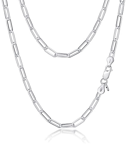 Amberta Posaune Gliederkette aus 925er Sterlingsilber für Damen