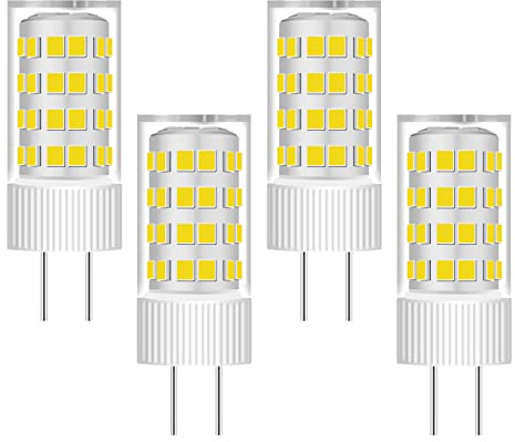 HUIMEIJIA GY5.3 Base LED Bulb AC110V 4W Equivalent 40W Halogen Lamp Replacement A1607Y T4 Light for Table Lamps Closet Lights Landscape Light Wall sconces Chandeliers Track Warm White 3000k 4Pack