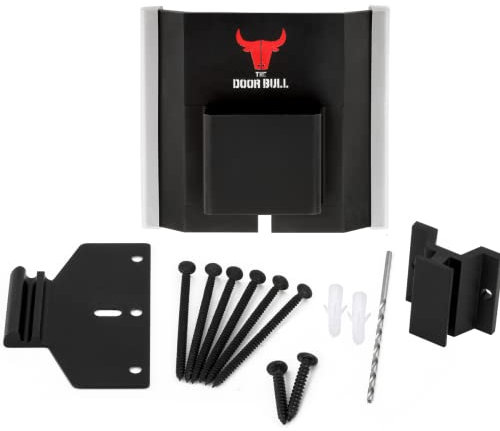 Law Enforcement Door Jam Stopper - Extra Security Bar for Inward Opening Front Doors - Matte Black