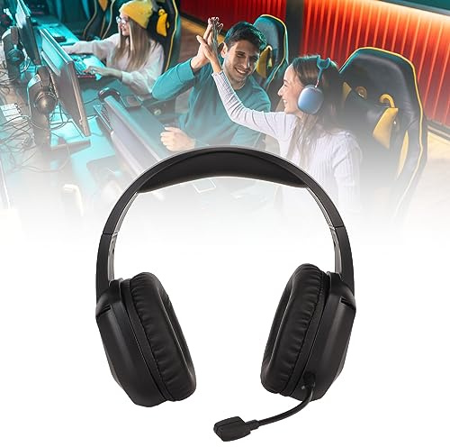 Cuffie da Gioco Wireless 5.2 Cuffie Stereo, Illuminazione RGB Multifunzione, Cancellazione del Rumore, Microfono Staccabile per Computer Portatili Giochi per PC ()