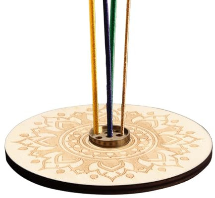 PW TOOLS Porta Bastoncini di incenso - Portaincenso Classico con 9 Fori per la Decorazione - Misterioso raccoglicenere per Sala Lettura, Camera da Letto, Soggiorno, Sala Yoga, Sale Meditazione
