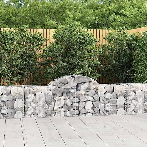 Hochbeet Schmal,Blumenkasten Balkongabionen Mit Hochbogen 7 STK. 200x30x60/80 cm Verzinktes Eisengeeignet FüR Garten, Eingang, Schlafzimmer, Wohnzimmer, Korridor, BüRo