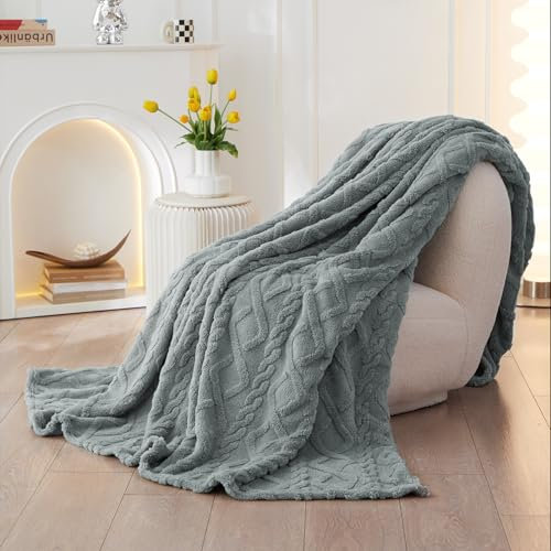 KEAYOO Kuscheldecke Flauschig aus Traumhaft Weicher Mikrofaser - Vielseitige und Pflegeleichte Wohndecke - ideal als Sofadecke und Bettüberwurf, Gute Geschenke (Grau, 150x200cm)