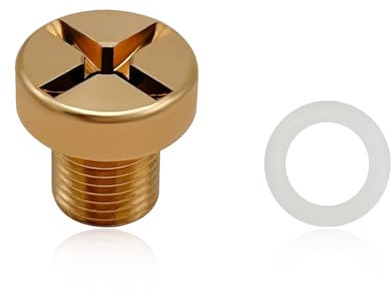 Suvnie Kühlmittel-Ausgleichsbehälter-Entlüftungsschraube, Messing-Kühlmittel-Luftentlüftungsschraube mit Gummi-O-Ring, Kühler-Ausdehnungsgefäß-Ablaufschraube für X1 X3 17111712788, Autozubehör