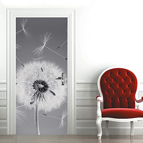 Türtapete Selbstklebend Abstrakte Pusteblume Tür Türtapete Selbstklebend Türposter,Fototapete Selbstklebend 3D Pvc Türaufkleber Diy Türbild,Türfolie Poster Tapete B100 x H200cm