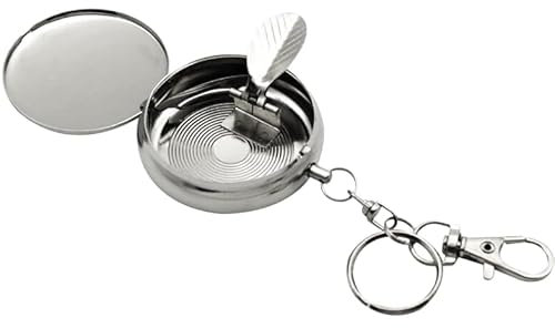 Metall Taschen-Aschenbecher Ascher für die Hosentasche als Schlüsselanhänger