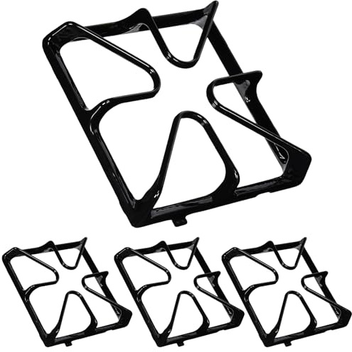 C0034 Cast Iron 4 Burner Grate, Stove Grates Replacement for GE Gas Range Oven Stove Top Surface Grate WB31K10034，WB31K10065, 8-1/2’’ x 8-1/2’’