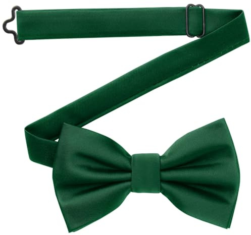 DonDon Fliege Herren handgefertigt Seiden-Look 12 x 6 cm Fliege