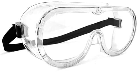 Safety Goggles Clear Wraparound Safety Glasses Eye Impacted Sealed Protective Work Goggles Over Spectacles for DIY Lab Grinding etc GENERAL PURPOSE GOGGLES CLEAR