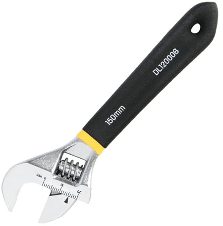 Chiave inglese regolabile con grande apertura, 15,2 cm, design scorrevole, strumento manuale per riparazioni domestiche
