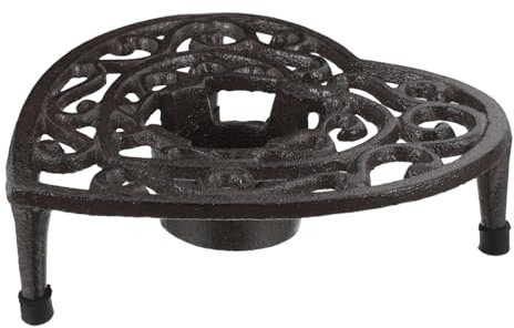 MOKKHNB Teiera Ghisa con Candela Tealight Scaldavivande Tripod Decorativo per Tè e Latte Design Stabile e Uso