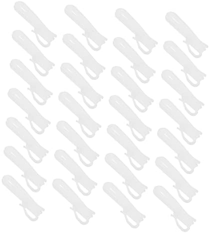 iplusmile 200 Piezas Ganchos de Plástico para Cortinas Accesorios Ajustables de Resistentes y Lisos para Colgar Visillos y Cortinas Ventanas Kit de Unidades para Uso Doméstico