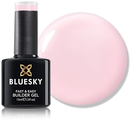 BLUESKY All in One Fast and Easy Builder Gel 15ml, Dusty Pink, Nail Strengthener and Extender for Long, Strong Nails and Nail Extensions, Requires Curing Under LED UV Nail Lamp