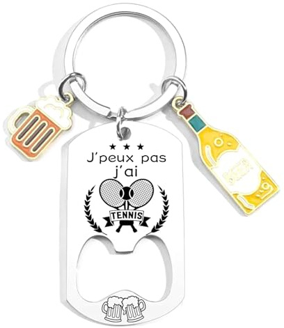 JRZDFXS Cadeau Fan de Basket Coach Porteclef Décapsuleur Original Porteclef Personnalisé pour Basket Chasseur Football Golfeur Motard Pêcheur Cycliste Rugby Cadeau