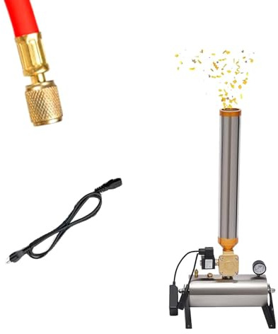 EPIKNOWEE Cañón de Confeti de Eyección Simultánea con Doble Mando a Distancia - Pack de 2 Lanzador de Confeti 150W - Spray de Ángulo Ajustable y Base Autónoma Para Displays en Bodas