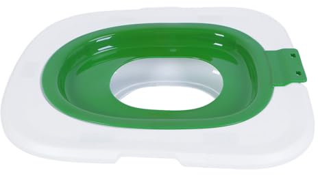 Sxhlseller Entraîneur de Toilettes pour Chats, Système D'entraînement aux Toilettes Détachables et Réutilisables pour Animaux de Compagnie, Matériau ABS (Green)