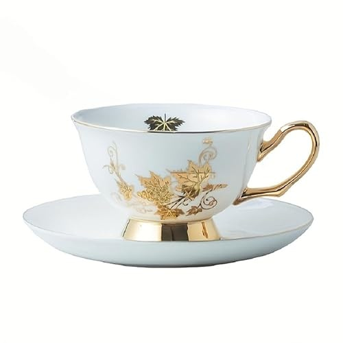 GONMPJZR Coffee Cup Set,Cups and Saucers 1 Large Capacity Ceramic and Saucer with Handle for, Latte, Cappuccino, Tea, Cocoa