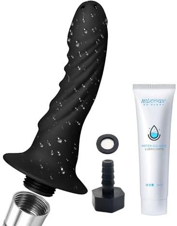 Analdusche für Frau und Mann, Klistiere zur Darmreinigung | Intimdusche,Darmreinigung Analspülung Set mit 60ml Wasserlösliches Gleitgel und Schlauchadapter
