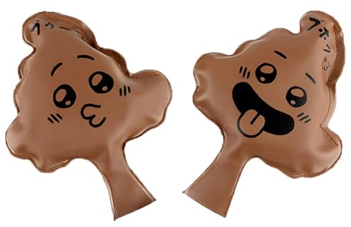 2 Pack Poop Shape Whoopee Cushion for Kids Adults, Classic Prank Toy, Fart Sound Joke Gag, Reusable Rubber Fart Cushion Prank for Birthday, Funny Party Favor and April Fools Fun