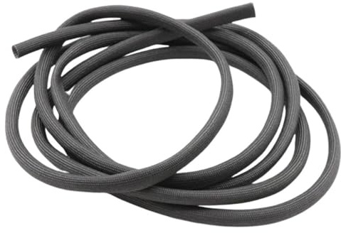Flätad glasfiberhylsa, HTG 600 Deg.C högtemperaturglasfiberrör, vit hylsa 1 st(Black,8MMx2M)