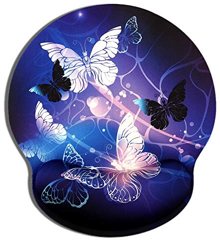 AOKSUNOVA Tappetino Mouse Ergonomico con Poggiapolsi Mouse Pad | Mouse pad ergonomico con poggiapolsi in gel, superficie Lycra liscia e base antiscivolo per lavoro, studio e gaming