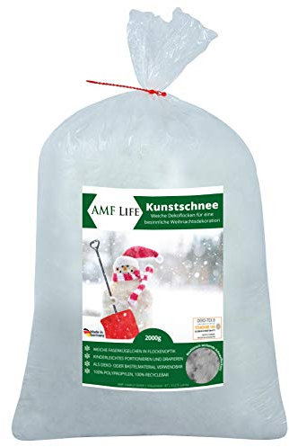 AMF Life Neige artificielle flocons de neige - Ouate de neige - Décoration de Noël - 2000 g