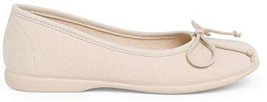 Pisamonas Bailarinas Niña Manoletina Tela Lacito Talla 38 Color Arena