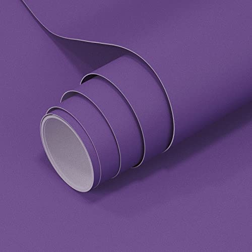 VOLEAAR Lavender Light Purple Contact Paper 40 x 1000CM Purple Peel Stick Wallpaper Vinyl Adhesive Waterproof Solid Color Purple Wall Paper for Cabinet Shelf Liner Room Walls Covering Decorative