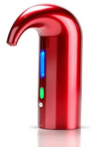 Gonfiatore per vino USB Regalo Decanter e Dispenser vino elettrico Un pulsante Accessori per vino rosso e bianco forniscono un lavoro di gonfiaggio per apri vino per principianti (nero/rosso)-red