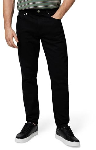 Calvin Klein Herren Jeans Hose Slim Tapered Fit, Schwarz (Denim Black), 34W/32L
