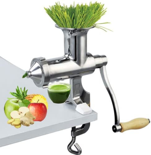 COERSD Exprimidor De Hierba De Trigo, Extractor De Limón De Acero Inoxidable Operado A Mano, Fuite De Prensa De Metal Inoxidable Grande, para Sandía De UVA De Cítricos Naranja