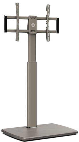FITUEYES TV Bodenständer mit Holzbasis TV Ständer TV Standfuß Fernsehstand höhenverstellbar schwenkbar für 32 bis 70 Zoll Flachbildschirm bis zu 40kg Max. VESA 400 * 400 mm