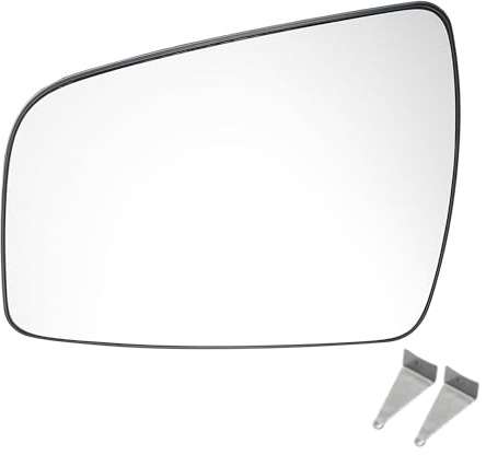 A ABSOPRO Spiegelglas Links Beheizt Für Opel Zafira B 09-14 1 Stück | Glas/ABS, Asphärisch, Klar/Schwarz, Elektrisch, Inkl. Montageplatte, OE 1428378/1428377, 16.9x13.1cm