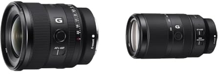 Sony SEL-20F18G Vollformat E-Mount Objektiv (FE 20mm F1.8, Ultraweitwinkel, leicht), schwarz & E 70-350mm f/4.5-6.3 G OSS | APS-C, Super-Telezoom-Objektiv (SEL70350G)