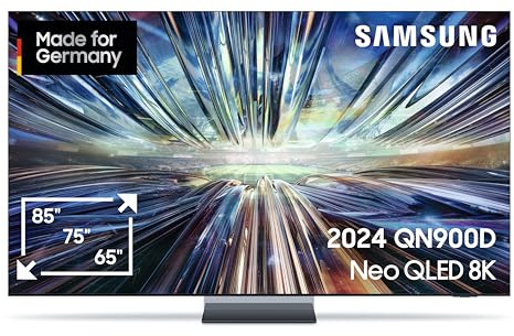 Samsung Neo QLED 8K QN900D Fernseher 75 Zoll, Neo Quantum HDR 8K Pro, Neural Quantum AI Gen3 Prozessor, AI Upscaling, Smart TV, KI TV, GQ75QN900DTXZG, Deutsches Modell