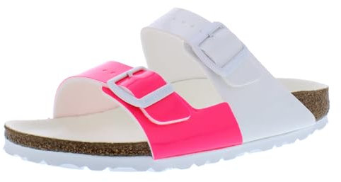 Birkenstock - Sandali Arizona unisex, rosa fluo/rosa pallido, modello stretto
