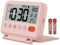 MeesMeek Travel Alarm Clock: 2-Level Backlight, 2 Volumes, 12/24H, Calendar, Temperature, Weekend Mode, Snooze, Folding Cover, Battery Operated Small Digital Clock (AAA Batteries Included)