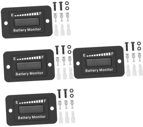 Uonlytech 4sätze Batterieanzeige Für Golfwagen Einstellbares Messgerät Mit Präziser Leistungsanzeige Und Klarem Display Für Elektrofahrzeuge Und Gabelstapler Hochpräzise Und