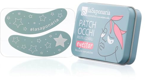 La Saponaria | Patch occhi riutilizzabili Eye Star, Patch occhi riutilizzabili in silicone, Contorno Occhi Liftato e Radioso, Potenzia l'Efficacia delle Creme Contorno Occhi
