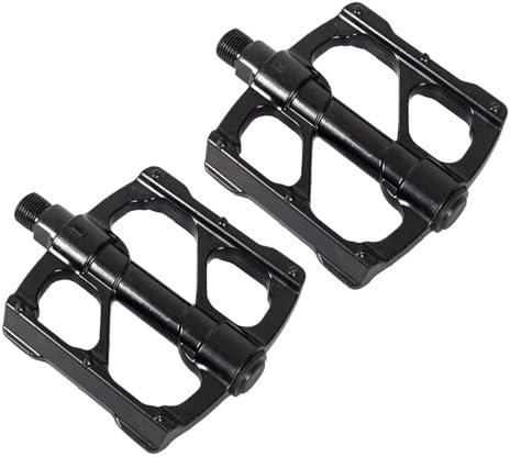 Fahrradpedale - Staubdichte Rennradpedale, Ausrüstung Mountainbikes Pedale flach | Aluminiumlegierungs-Metallfahrradpedale, für Kinder und Erwachsene, Berg- und Rennräder (0,55 Zoll) (schwarz)