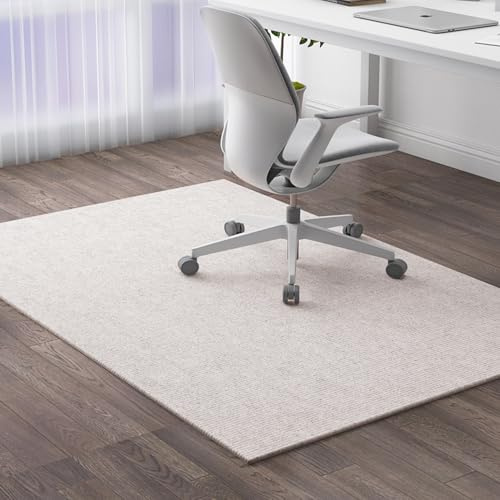 Bürostuhl-Bodenmatte Schreibtischstuhlmatte für Hartholzböden | 100x120cm,Rutschfeste, Harte Bodenschutzmatte, Bürostuhl-Unterlage, Computerstuhl-Teppich für Heimbüro