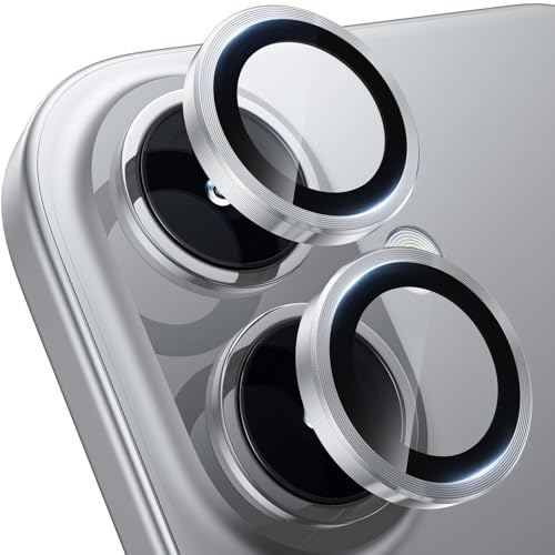 WSKEN Protezione per fotocamera iPhone 17, iPhone 16/16 Plus, protezione per fotocamera – 9H, resistente ai graffi, senza bolle, vetro metallico HD per fotocamera, vetro di protezione corazzato