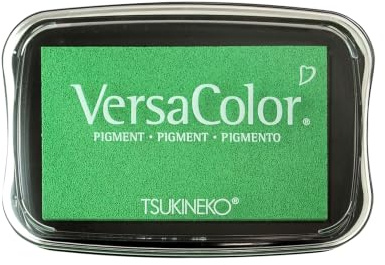 Tsukineko VersaColor Stempelkissen Neon Grün - Groß - Deckend, auf Wasserbasis - Wasserfest - für Embossing