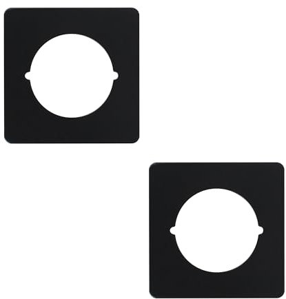 GQNDGN 2 Pack Square Door Knob Backplate, Matte Black 3.52 x 3.52 Door Handle Filler Repair Plate, Lockset Backing Cover for Wood & Metal Interior Exterior Doors