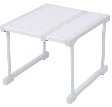 Yechiry Erweiterbares Schrankregal mit Kohlenstoffstahl, Verstellbares Aufbewahrungsregal für Schränke, Idealer Kleiderschrankteiler und Organizer für Küche, Badezimmer (Länge 27–38 cm)