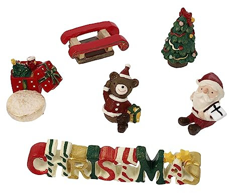 ULTECHNOVO 6stücke Harz Weihnachtsdekoration Für Aquarium Mini Ornament Mit Wasser Weihnachtsschmuck Für Foto Requisiten Kreativ Und Einzigartig