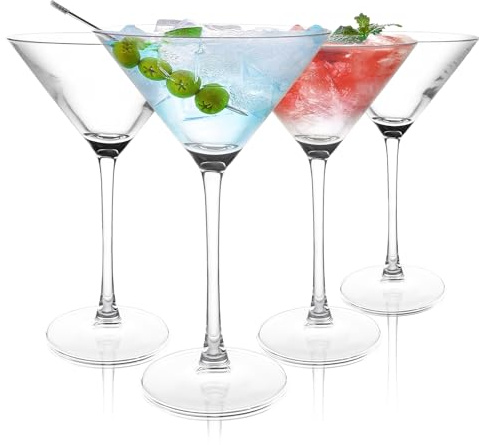 MIVIDE 4er-Set Martiniglas 250ml, Martini Gläser Cocktailgläser, Martiniglas Kristall für Restaurants, Partys