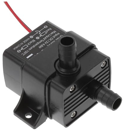 BESTonZON Mini Pompe à Eau Électrique pour Aquarium et Fontaine, Dc 12v sans Balais, Portable Noyau en Céramique, Débit 0,24m3/h et Hauteur 3 Mètres pour Terrasses