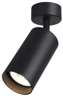 XNAOR Surface Mounted Spotlights 360° Rotatable White Black Gold LED Ceiling Lights 5W 7W GU10 Bulb Replaceable Wall Ceiling Lamp(Cold White,Black_5W)