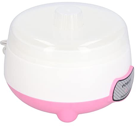 KIMISS Macchina per Yogurt Greca Definitiva - Mini Yogurtiera da 15 W 1 Litro Macchina per Fare Yogurt Automatica con Riscaldamento a 360° per la Casa Rosa - per Compatta Fai da Te